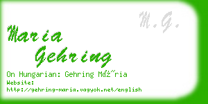maria gehring business card